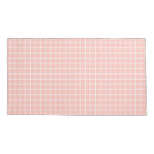Pink Piaid Pattern Pillowcase Kissenbezug (Rückseite)