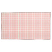 Pink Piaid Pattern Pillowcase Kissenbezug (Vorderseite)