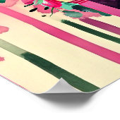 Pink Piano Aquarellbilder Poster (Ecke)