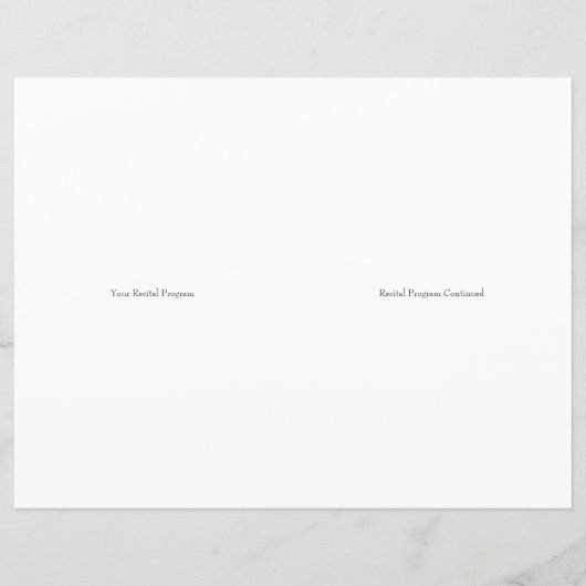 Pink Piano Folded Piano or Vocal Recital Program (Rückseite)