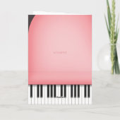 Pink Piano Mama oder Oma Mother's Day Custom Karte (Rückseite)
