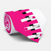 Pink Piano Neck Tie for Musical Style Statement Krawatte (Gerollt)