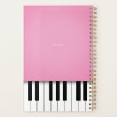 Pink Piano Personalisierte Musik Planer (Rückseite)
