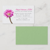 Pink Piazza cactus Blume in Blüte , LCSW Visitenkarte (Vorne/Hinten)