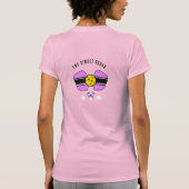 Pink Pickleball-Design Benutzerdefinierter Name T T-Shirt (Rückseite)