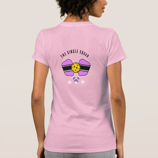 Pink Pickleball-Design Benutzerdefinierter Name T T-Shirt (Rückseite)