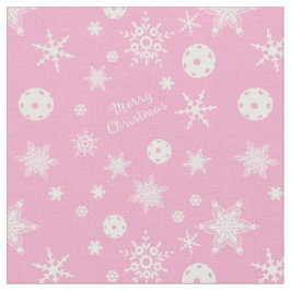  Pink 💟 Pickleball 🎄 Frohe Weihnachten  Stoff