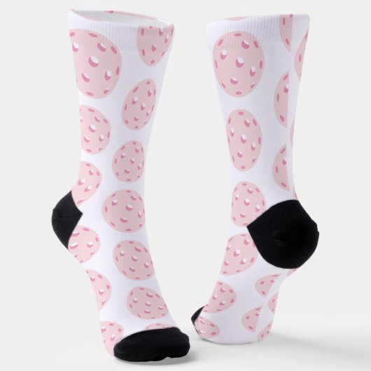 Pink Pickleball Pattern Socken (Gewinkelt)