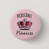 Pink Pickleball Princess Crown Button (Vorderseite)