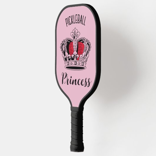 Pink Pickleball Princess Crown Personalisiert Pickleball Schläger (Links)