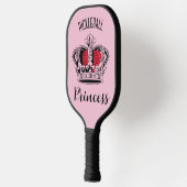 Pink Pickleball Princess Crown Personalisiert Schläger (Links)