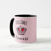Pink Pickleball Princess Crown Tasse (Vorderseite Links)