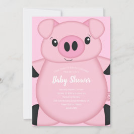 Pink Pig Baby Dusche Einladung