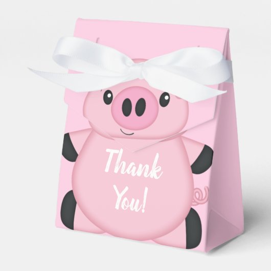 Pink Pig Baby Dusche Geschenkschachtel (Vorderseite)