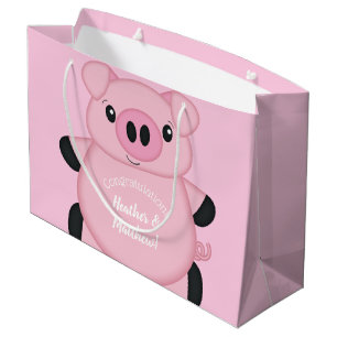 Pink Pig Baby Dusche Große Geschenktüte
