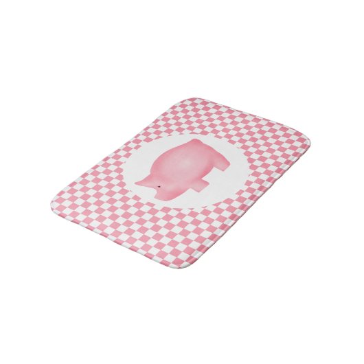 Pink Pig Bath Mat Badematte (Schrägansicht)