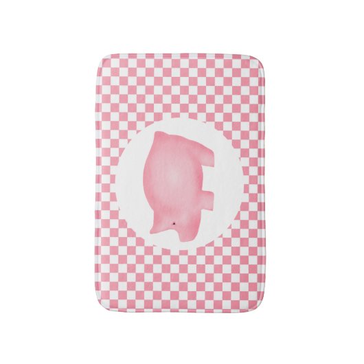 Pink Pig Bath Mat Badematte (Vorderseite Vertikal)