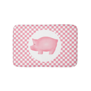 Pink Pig Bath Mat Badematte