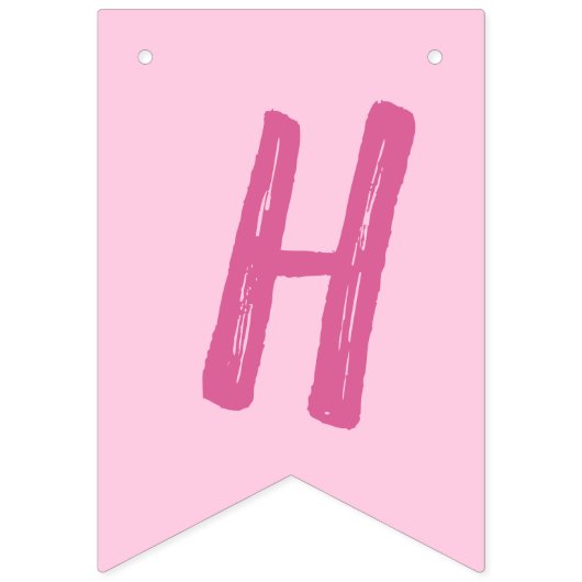 Pink Pig Birthday Party Wimpelkette (Zweite Fahne)