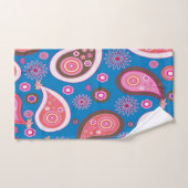 Pink Pig Blau Paisley Badezimmer Handtuch Sets (Handtuch)