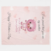 Pink Pig Cartoon Fleecedecke (Vorderseite (Horizontal))