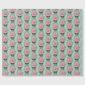 Pink Pig Cartoon, Funny GRILLEN Hog Design Geschenkpapier (Flach)