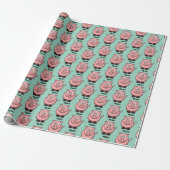 Pink Pig Cartoon, Funny GRILLEN Hog Design Geschenkpapier (Ungerollt)
