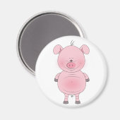 Pink Pig Cartoon Magnet (Vorderseite/Rückseite)