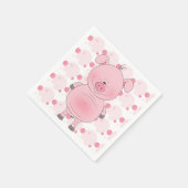 Pink Pig Cartoon Serviette (Ecke)