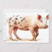 Pink Pig Dankeskarte (Vorderseite)