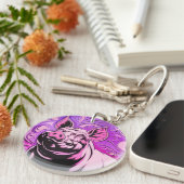 Pink Pig Design Akryllischer Schlüsselanhänger Run (Vorderseite rechts)