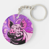 Pink Pig Design Akryllischer Schlüsselanhänger Run (Rückseite)