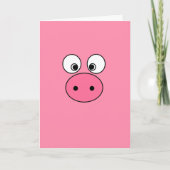 Pink Pig Face Karte (Vorderseite)