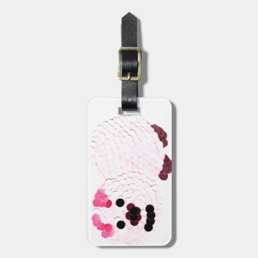 Pink Pig Gepäckanhänger (Vorderseite vertikal)