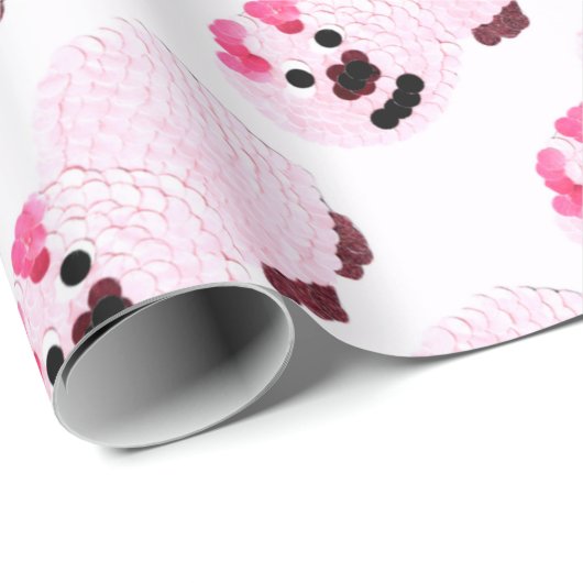 Pink Pig Geschenkpapier (Rolleneckpunkt)
