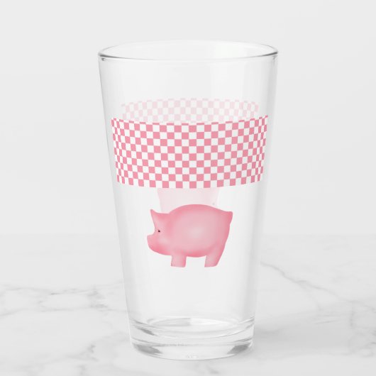 Pink Pig-Glas-Cup Glas (Rückseite)