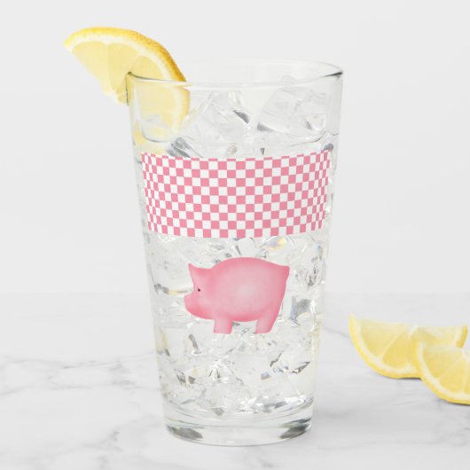 Pink Pig-Glas-Cup Glas (Vorderseite Ice)