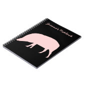Pink Pig - individuell anpassbares Notebook Notizblock (Linke Seite)