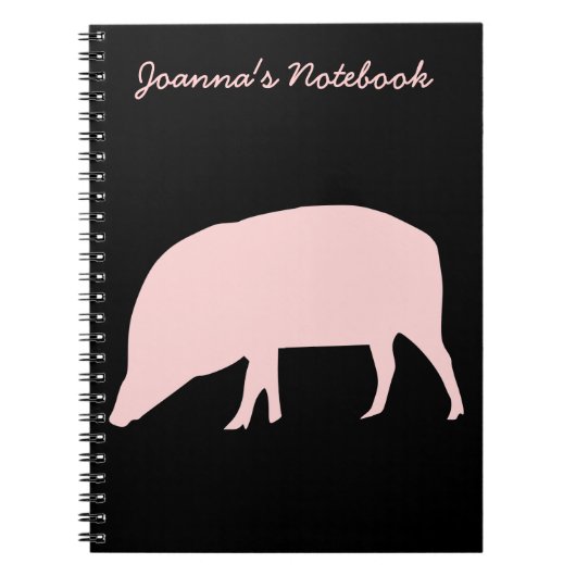 Pink Pig - individuell anpassbares Notebook Notizblock (Vorderseite)
