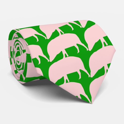 Pink Pig Krawatte (Gerollt)