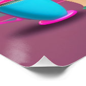 Pink Pig Lesen eines Buchplakats Poster (Ecke)