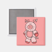 Pink Pig Magnet (Vorderseite/Rückseite)