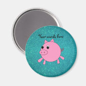 Pink pig magnet (Vorderseite/Rückseite)