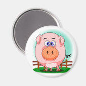 Pink Pig Magnet (Vorderseite/Rückseite)