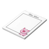 Pink Pig Notepad Notizblock (Rotiert)