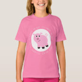 Pink Pig Out Party Time Albern Pig T-Shirt (Vorderseite)