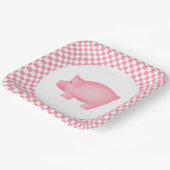 Pink Pig Pappteller (Gewinkelt)