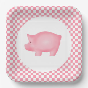 Pink Pig  Pappteller