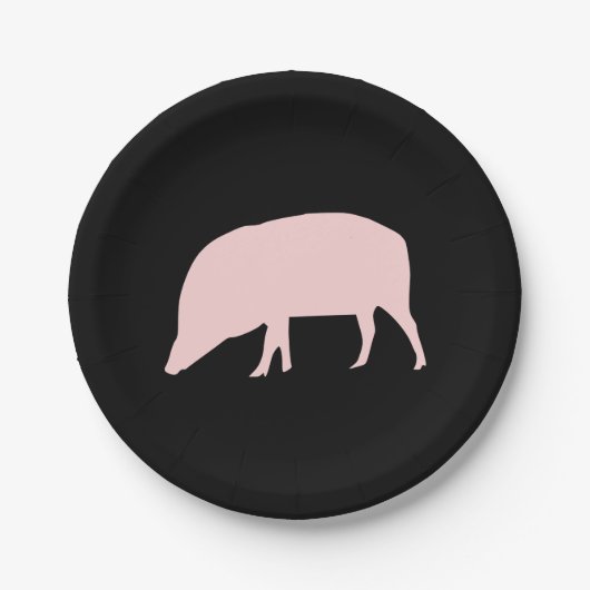Pink Pig Pappteller (Vorderseite)