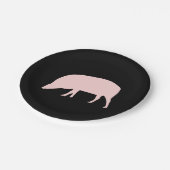 Pink Pig Pappteller (Schrägansicht)